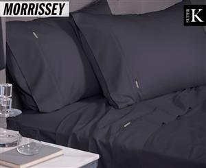 Morrissey Bamboo Luxe Cotton Super King Bed Sheet Set - Charcoal