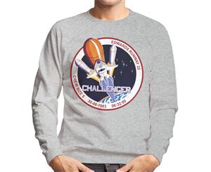 NASA STS 8 Challenger Mission Badge Men's Sweatshirt - Heather Grey