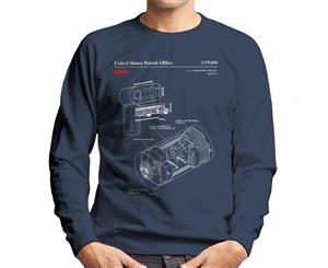 NASA US Laboratory Module Destiny Blueprint Men's Sweatshirt - Navy Blue