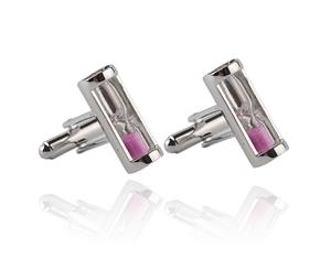 New Men Novelty Shirt Cuff Link Cufflinks Star Wars Wedding Valentine's Day Gift - Sandglass (Pink)