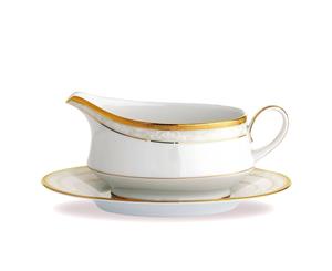 Noritake Hampshire Gold Porcelain Gravy Boat 470ml White