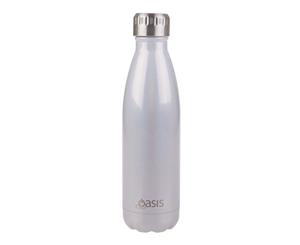 Oasis Lustre Stainless Steel Double Wall Insulated Drink Bottle 500ml Pearl