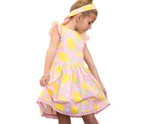 Oobi Girls' Clara Dress Pink Lemonade