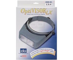 OptiVISOR LX Binocular Magnifier-Lensplate #4 Magnifies 2x At 10"