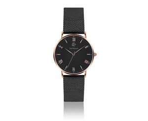 Paul McNeal - Rose Gold Black Mesh unisex's Watch