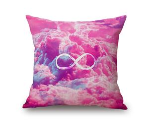 Pink Clouds on Cotton&linen Pillow Cover 80646