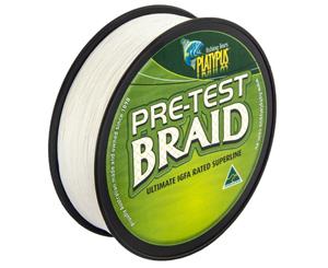 Platypus Braided Fishing Line Pre-Test White 1000yds 8kg