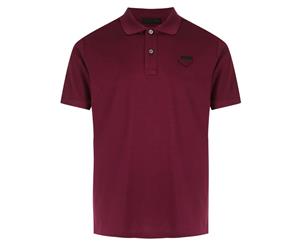 Prada Men's Classic Polo Shirt - Burgundy