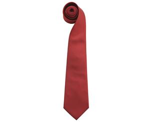 Premier Mens Fashion Colours Work Clip On Tie (Burgundy) - RW1163