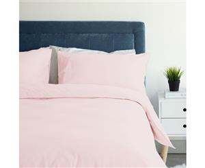 Quilt Cover Set - Queen Bed - CoziCotton Flannelette - Celeste Pink