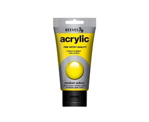 Reeves - Acrylic Paint 75ml - Medium Yellow 120