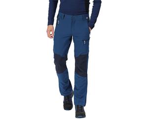 Regatta Mens Questra II Durable Softshell Walking Trousers - Prussian/Nvy