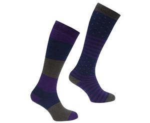 Requisite Women 2 Pack Riding Socks - Purple