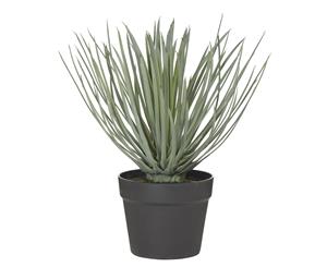 Rogue Plastic Man-Made Fabric Metal Artificial Faux Spikey Grass-Garden Pot