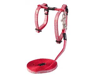 Rogz Sparklecat Harness Lead Red