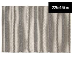 Rug Culture 225x155cm Braided Design Flatweave Rug - Silver