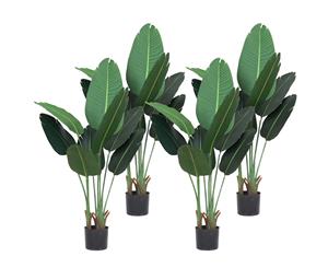 SOGA 4X 120cm Artificial Green Indoor Traveler Banana Fake Decoration Tree Flower Pot Plant