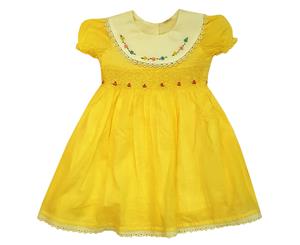 Sanvo Fashion - Golden Yellow Smocked Dress