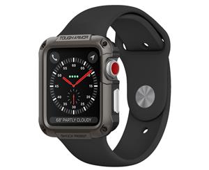 Spigen For Apple Watch Series 3 Case build-in Screen Protector Genuine SPIGEN Heavy Duty Tough Armor Hard Cover for 42mm [ColourGunmetal]