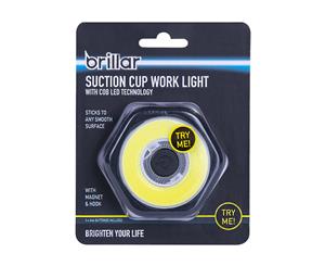 Suction Cup Work Light with COB LED Technology Handheld Mounting Integrated Magnet Hanging Hook BLACK