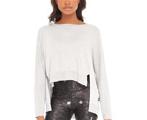 Terez Hi Lo Long Sleeve Crew Sweater