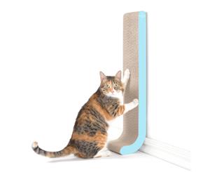 Wall Mounted Cat Scratch Post Cardboard Scratcher Aqua