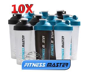 10x Multi 700ml GYM Protein Supplement Drink Blender Mixer Shaker Shake Ball Bottle