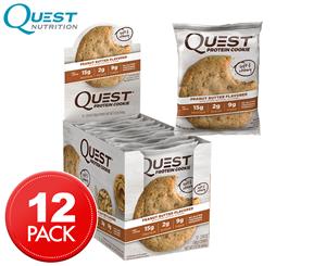 12 x Quest Protein Cookies Peanut Butter 58g