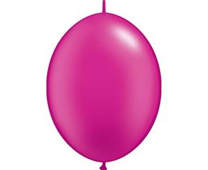 15cm Magenta Pearl Quick Link Latex Balloons Pack of 50