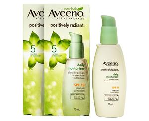 2 x Aveeno Positively Radiant Daily Moisturiser 75mL