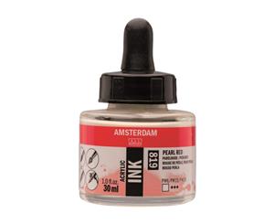 819 - Talens Amsterdam Acrylic Ink 30ml Pearl Red