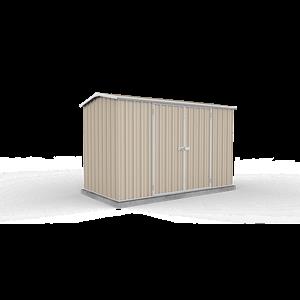 Absco Sheds 3.00 x 1.52 x 1.95m Premier Double Door Shed - Paperbark