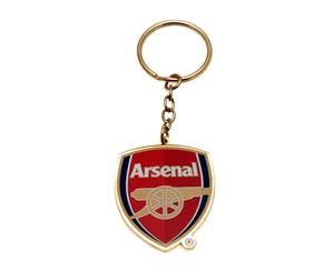 Arsenal Fc Official Metal Football Crest Keyring (Red/Gold) - SG7075