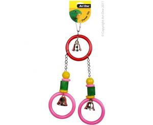 Avi One Bird Toy Acrylic 3 Rings with 3 Bells