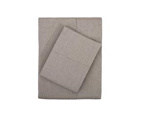 Bambury Chambray Sheet Set - 100% Cotton - Taupe - Single