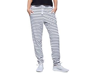 Bonds Women's Cruisey Towelling Pant - Cruisey Stripe White/Nu Black