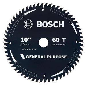 Bosch 254mm 60T TCT Circular Saw Blade for Wood Cutting - GENERAL PURPOSE