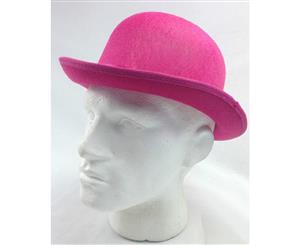 Bowler Hat Party Costume Derby Fancy Dress Dance Halloween Vintage Cap New - Hot Pink - Hot Pink