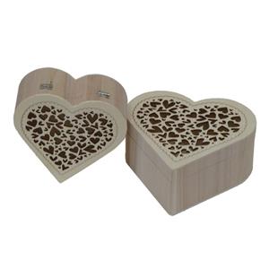 Boyle Wooden Heart Boxes - Set of 2