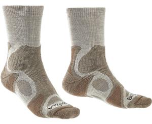 Bridgedale Mens Hike Lightweight T2 Merino Walking Socks - Chino / Rope