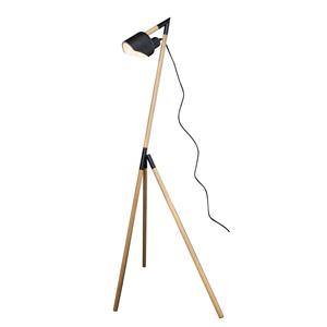 Brilliant 1300mm Natural Timber With Black Metal Highlights Kyoto Floor Lamp