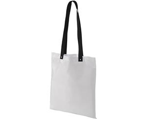 Bullet Uto Polyester Tote (White/Solid Black) - PF1459