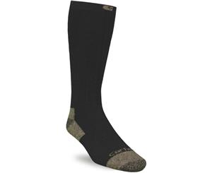 Carhartt Mens Arch Support Coralast Steel Toe Boot Socks 3 X 2-Pack - Black