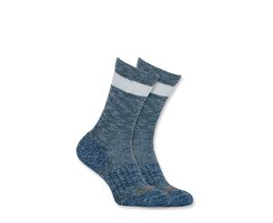 Carhartt Womens All Season Crew Walking Polyester Socks - Medium Blue