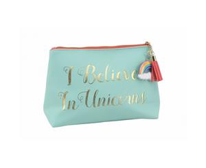 Cgb Giftware Cloud Nine I Believe In Unicorns Make Up Bag (Blue) - CB1626