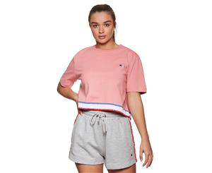 Champion Women's ID Collection Tape Tee / T-Shirt / Tshirt - Watermelon Sorbet