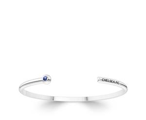 Chelsea FC Sapphire Cuff Bracelet For Women In Sterling Silver Design by BIXLER - Sterling Silver