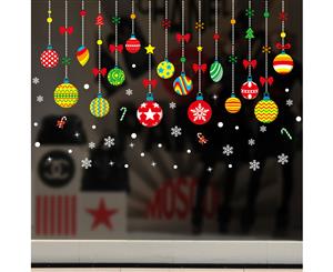 Christmas Colorful Ball Window Stickers (Size90m x 60cm)