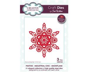 Creative Expressions Festive Craft Dies By Sue Wilson-Industrial Chic-Snowflake