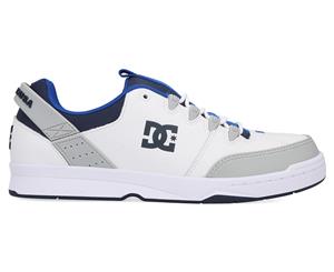 DC Shoes Men's Syntax Skate Shoes - White/Grey/Blue